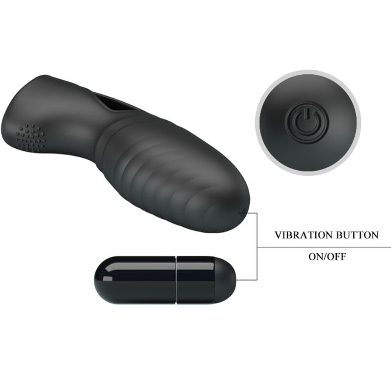 PRETTY LOVE - ALAN SILICONE FINGER VIBRATOR BLACK - My naughty haven #