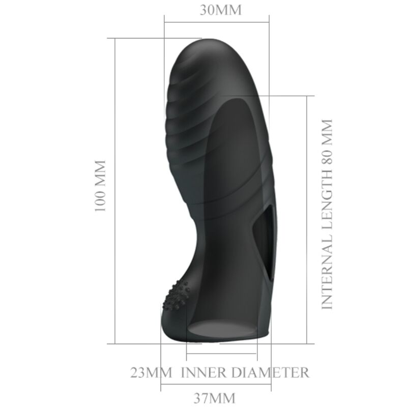 PRETTY LOVE - ALAN SILICONE FINGER VIBRATOR BLACK - My naughty haven #