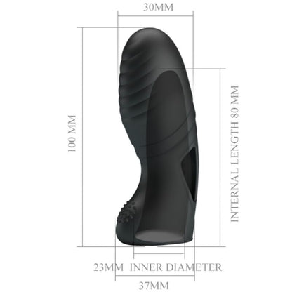 PRETTY LOVE - ALAN SILICONE FINGER VIBRATOR BLACK - My naughty haven #
