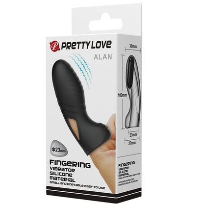 PRETTY LOVE - ALAN SILICONE FINGER VIBRATOR BLACK - My naughty haven #