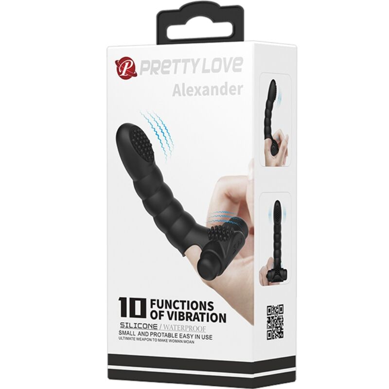 PRETTY LOVE - ALEXANDER FINGER VIBRATOR 10 VIBRATIONS BLACK - My naughty haven #