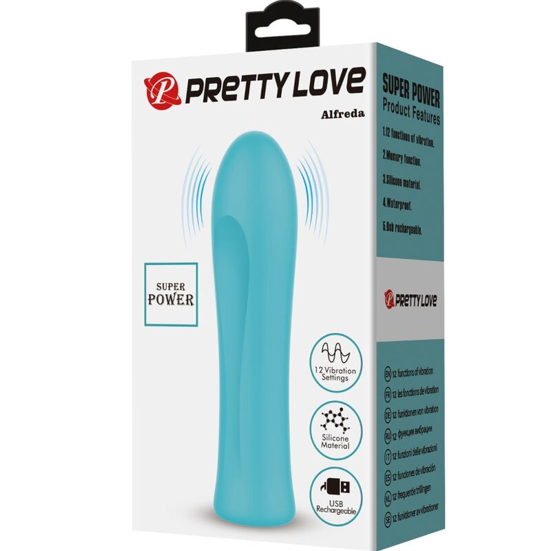PRETTY LOVE - ALFREDA SUPER POWER VIBRATOR AQUA GREEN - My naughty haven #