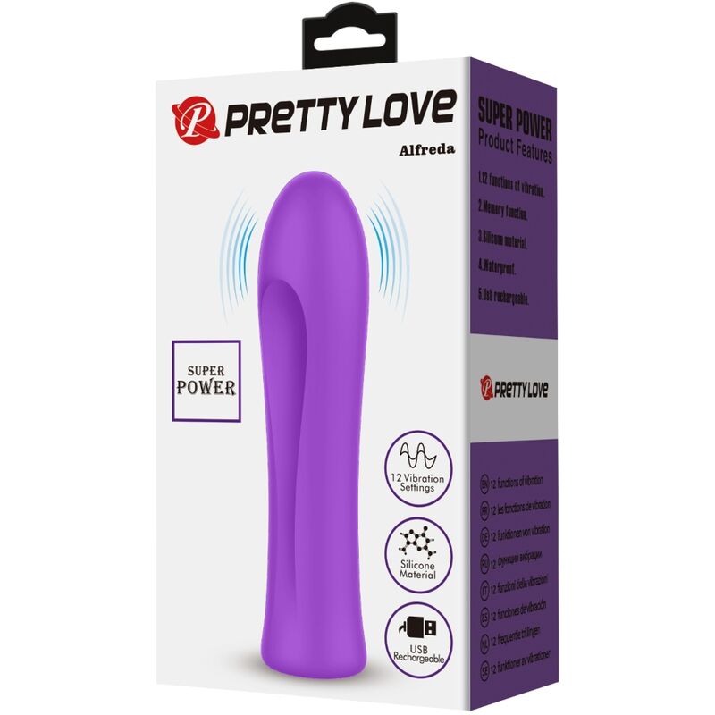 PRETTY LOVE - ALFREDA SUPER POWER VIBRATOR AQUA PURPLE - My naughty haven #
