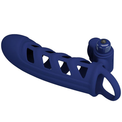 PRETTY LOVE - ALTAF VIBRATOR RING WITH SILICONE SHEATH BLUE - My naughty haven #
