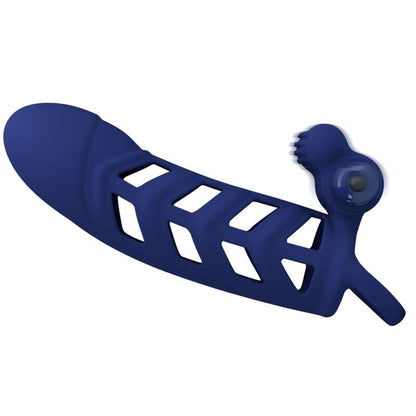 PRETTY LOVE - ALTAF VIBRATOR RING WITH SILICONE SHEATH BLUE - My naughty haven #