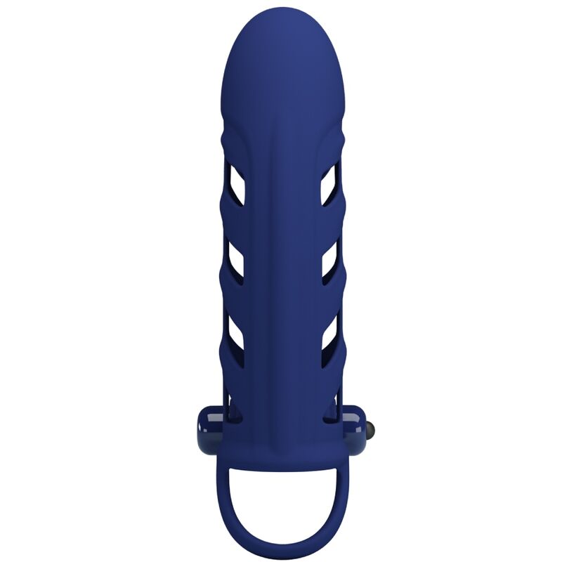 PRETTY LOVE - ALTAF VIBRATOR RING WITH SILICONE SHEATH BLUE - My naughty haven #