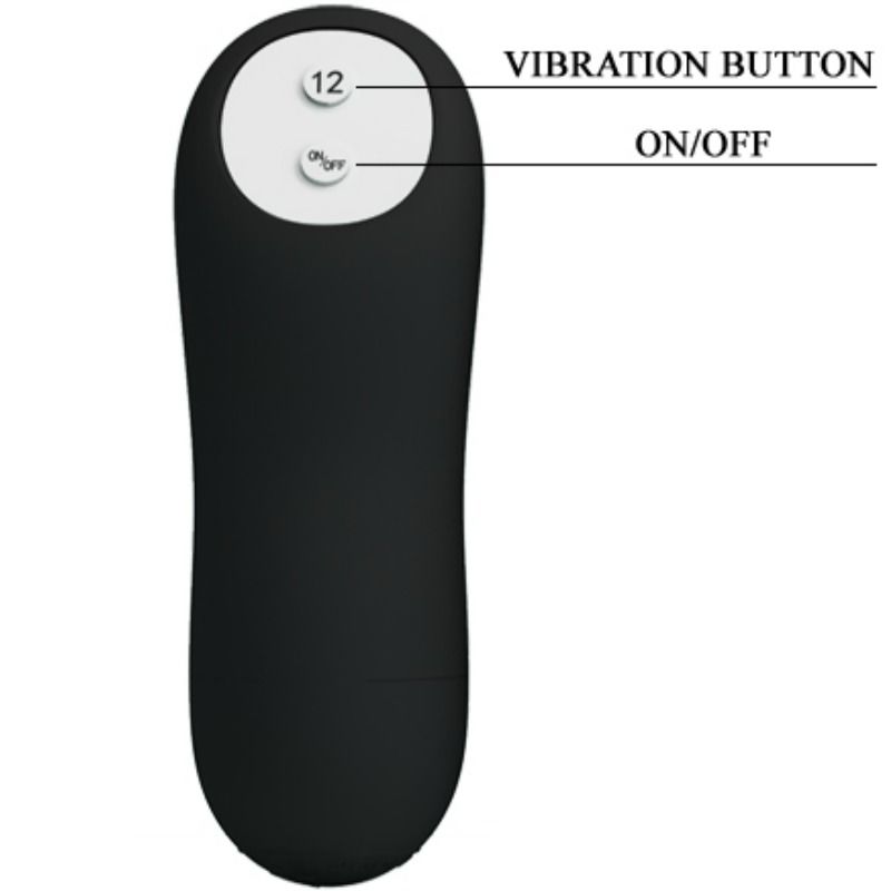 PRETTY LOVE - ANAL PLUG SILICONE EXTRA STIMULATION AND 12 VIBRATION MODES BLACK REMOTE CONTROL - My naughty haven #