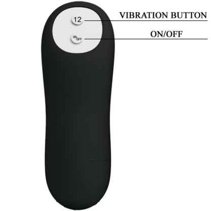 PRETTY LOVE - ANAL PLUG SILICONE EXTRA STIMULATION AND 12 VIBRATION MODES BLACK REMOTE CONTROL - My naughty haven #