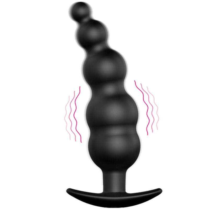 PRETTY LOVE - ANAL PLUG SILICONE EXTRA STIMULATION AND 12 VIBRATION MODES BLACK REMOTE CONTROL - My naughty haven #