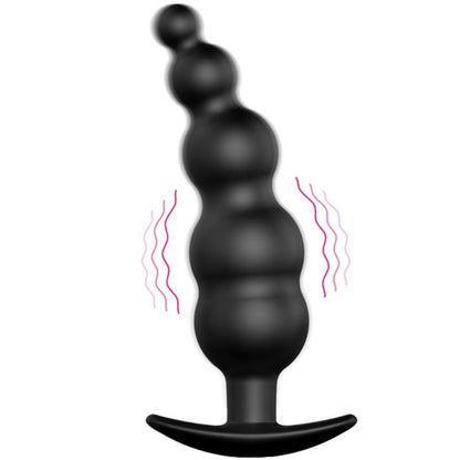 PRETTY LOVE - ANAL PLUG SILICONE EXTRA STIMULATION AND 12 VIBRATION MODES BLACK REMOTE CONTROL - My naughty haven #