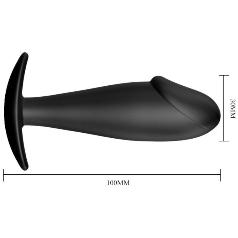 PRETTY LOVE - ANAL PLUG SILICONE PENIS FORM BLACK - My naughty haven #
