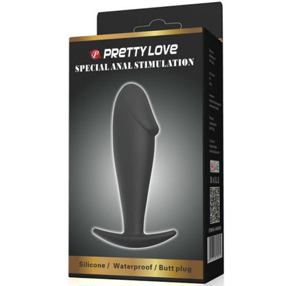 PRETTY LOVE - ANAL PLUG SILICONE PENIS FORM BLACK - My naughty haven #