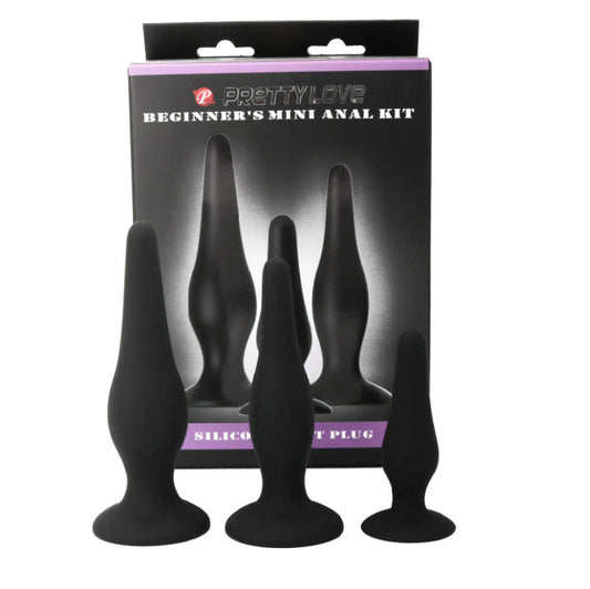PRETTY LOVE - ANAL PLUGS SILICONE INITIATION KIT - My naughty haven #