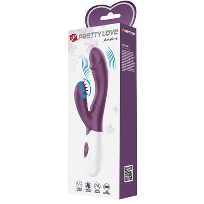 PRETTY LOVE - ANDRE RABBIT VIBRATOR & G-POINT STIMULATOR PURPLE - My naughty haven #