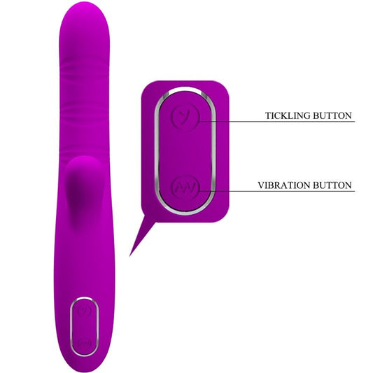 PRETTY LOVE - ANGELIQUE MULTIFUNCTION VIBRATOR + CLITORIS STIMULATOR PURPLE - My naughty haven #
