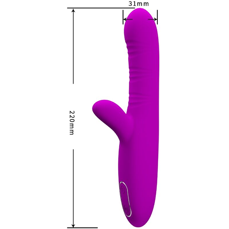 PRETTY LOVE - ANGELIQUE MULTIFUNCTION VIBRATOR + CLITORIS STIMULATOR PURPLE - My naughty haven #
