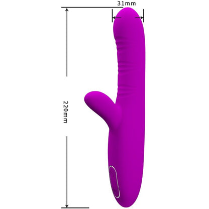 PRETTY LOVE - ANGELIQUE MULTIFUNCTION VIBRATOR + CLITORIS STIMULATOR PURPLE - My naughty haven #