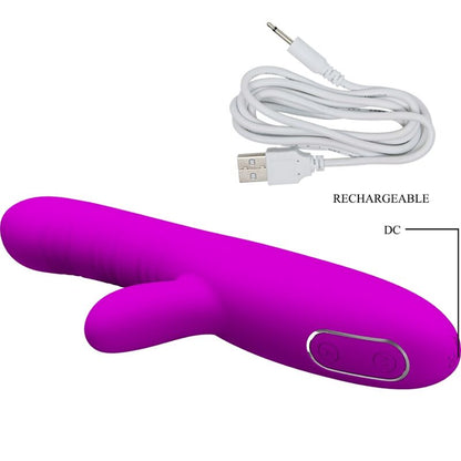 PRETTY LOVE - ANGELIQUE MULTIFUNCTION VIBRATOR + CLITORIS STIMULATOR PURPLE - My naughty haven #
