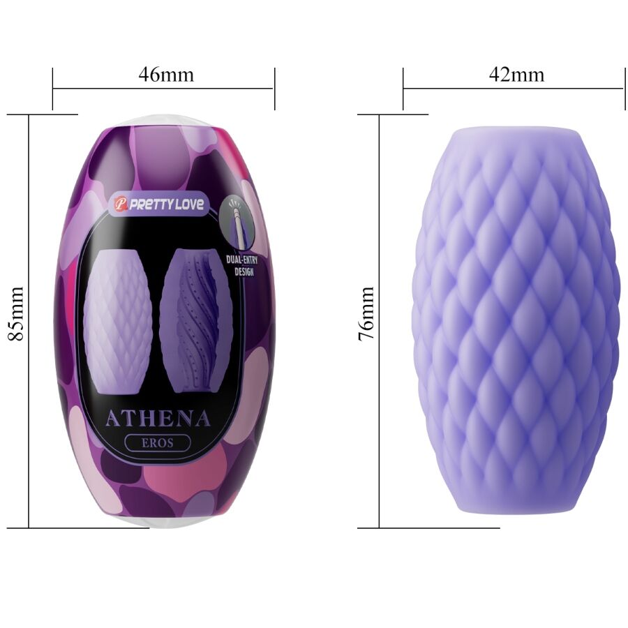 PRETTY LOVE - ATHENA EROS SILICONE MALE MASTURBATOR PURPLE - My naughty haven #