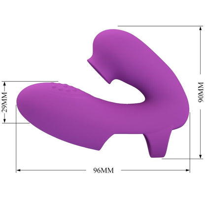 PRETTY LOVE - ATHENA FINGER VIBRATOR WITH CLITORIS STIMULATOR PURPLE - My naughty haven #