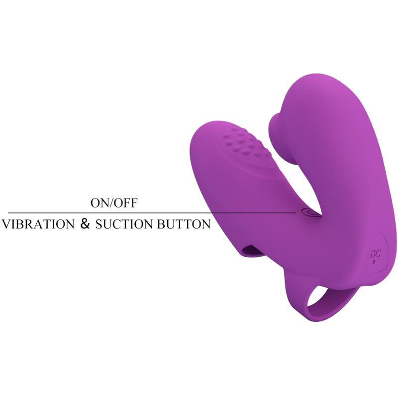 PRETTY LOVE - ATHENA FINGER VIBRATOR WITH CLITORIS STIMULATOR PURPLE - My naughty haven #