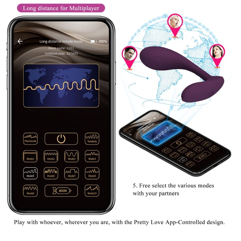 PRETTY LOVE - BAIRD G-SPOT 12 VIBRATIONS RECHARGEABLE LILA APP - My naughty haven #