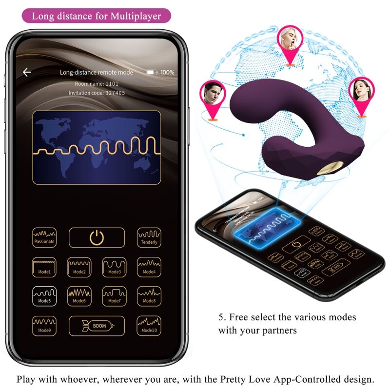 PRETTY LOVE - BILLY VIBRATION REMOTE CONTROL PURPLE FREE APP - My naughty haven #