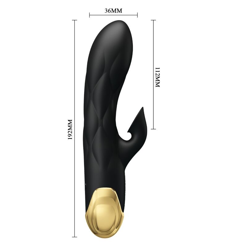PRETTY LOVE - BLACK RECHARGEABLE GOLD PLATED LUXURY VIBRATOR - My naughty haven #