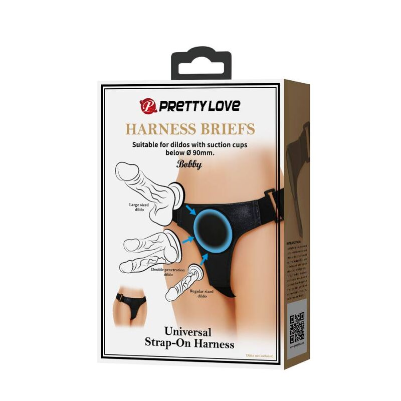 PRETTY LOVE - BLACK UNIVERSAL HARNESS - My naughty haven #