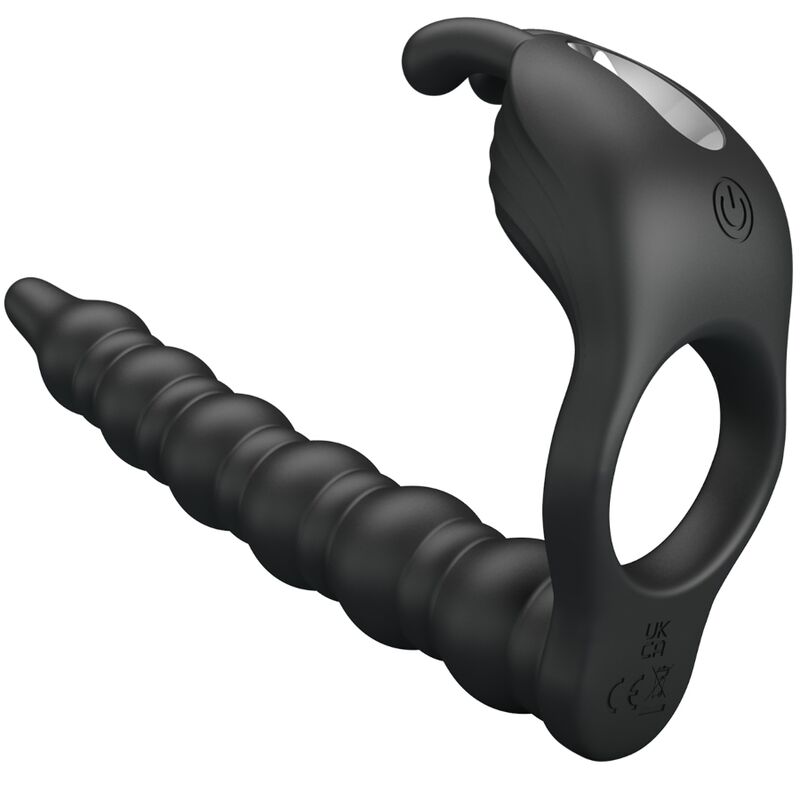 PRETTY LOVE - BLACKNEY PENIS RING WITH BLACK VIBRATOR PLUG - My naughty haven #