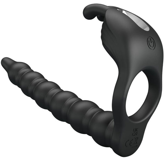 PRETTY LOVE - BLACKNEY PENIS RING WITH BLACK VIBRATOR PLUG - My naughty haven #