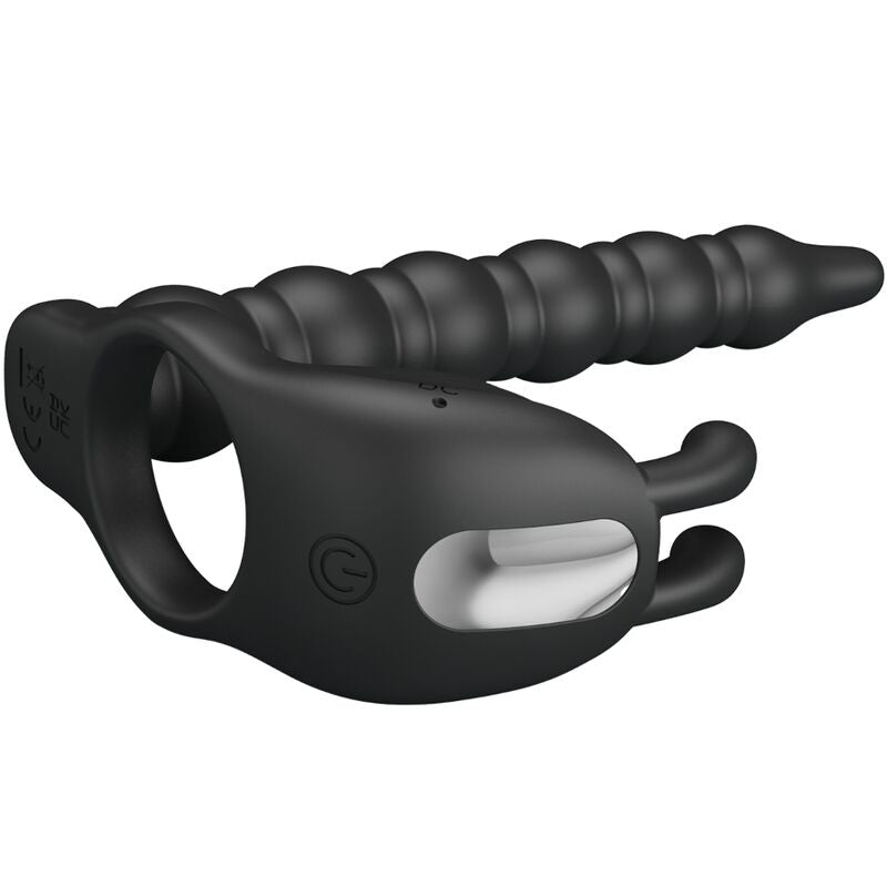 PRETTY LOVE - BLACKNEY PENIS RING WITH BLACK VIBRATOR PLUG - My naughty haven #