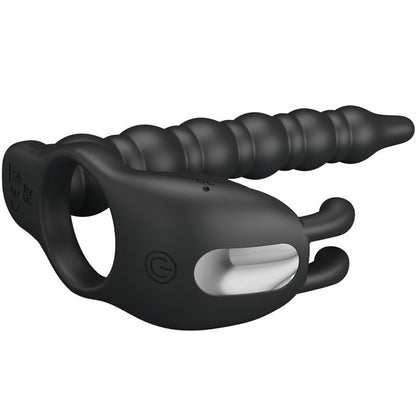 PRETTY LOVE - BLACKNEY PENIS RING WITH BLACK VIBRATOR PLUG - My naughty haven #
