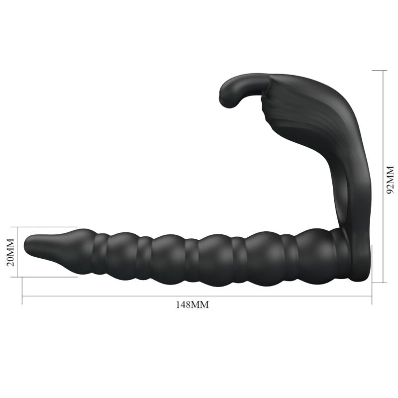 PRETTY LOVE - BLACKNEY PENIS RING WITH BLACK VIBRATOR PLUG - My naughty haven #