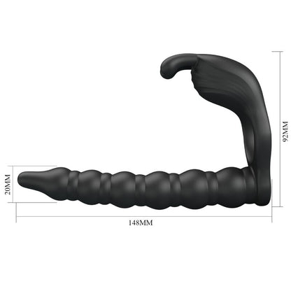 PRETTY LOVE - BLACKNEY PENIS RING WITH BLACK VIBRATOR PLUG - My naughty haven #