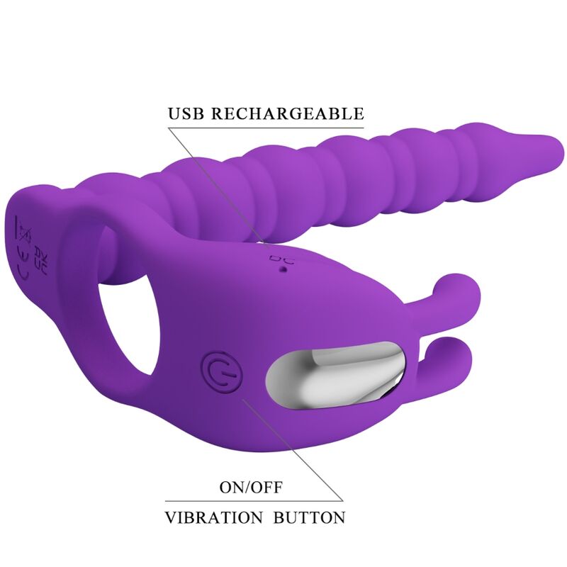 PRETTY LOVE - BLACKNEY PENIS RING WITH LILA VIBRATOR PLUG - My naughty haven #