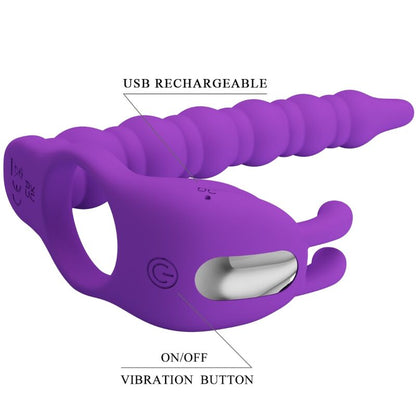 PRETTY LOVE - BLACKNEY PENIS RING WITH LILA VIBRATOR PLUG - My naughty haven #