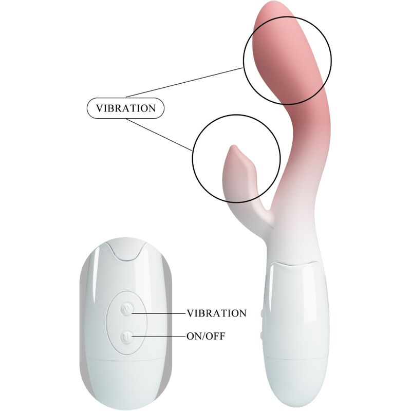 PRETTY LOVE - BRIGHTY G-SPOT VIBRATOR + CLITORIS STIMULATOR 30 VIBRATIONS PINK - My naughty haven #