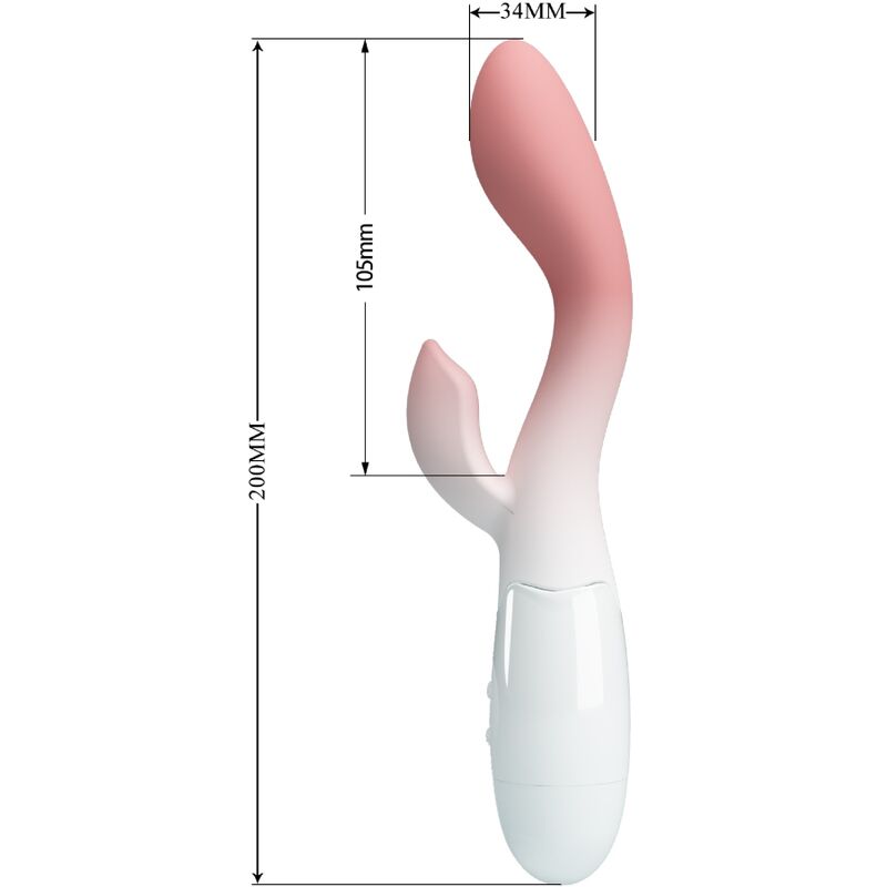 PRETTY LOVE - BRIGHTY G-SPOT VIBRATOR + CLITORIS STIMULATOR 30 VIBRATIONS PINK - My naughty haven #