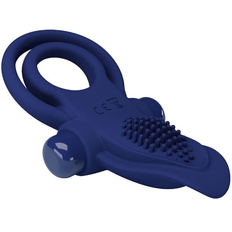 PRETTY LOVE - BRONSON DOUBLE RING WITH VIBRATION BLUE - My naughty haven #