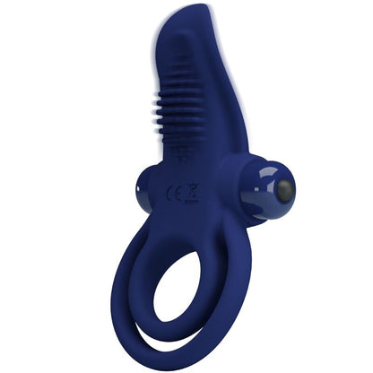 PRETTY LOVE - BRONSON DOUBLE RING WITH VIBRATION BLUE - My naughty haven #