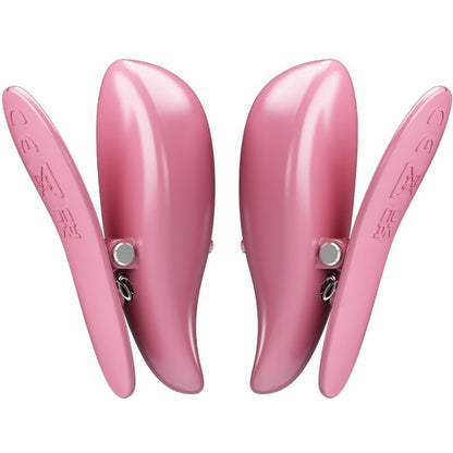 PRETTY LOVE - CAILEY NIPPLE CLAMPS 10 VIBRATIONS REMOTE CONTROL PINK - My naughty haven #