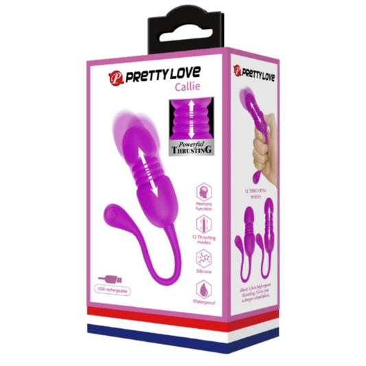 PRETTY LOVE - CALLIE PURPLE RECHARGEABLE VIBRATING EGG - My naughty haven #