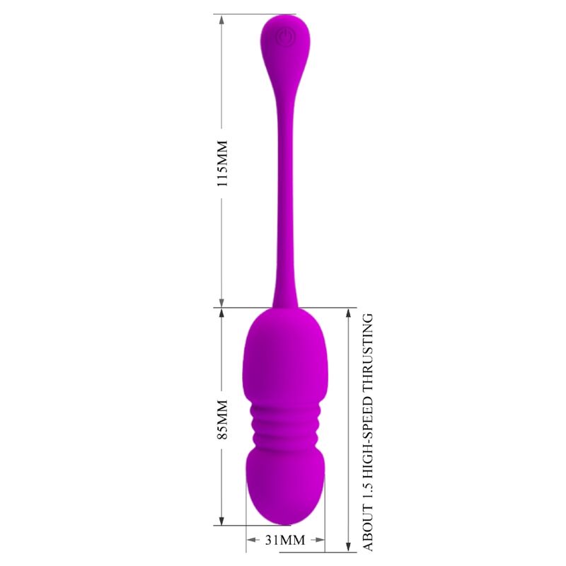 PRETTY LOVE - CALLIE PURPLE RECHARGEABLE VIBRATING EGG - My naughty haven #