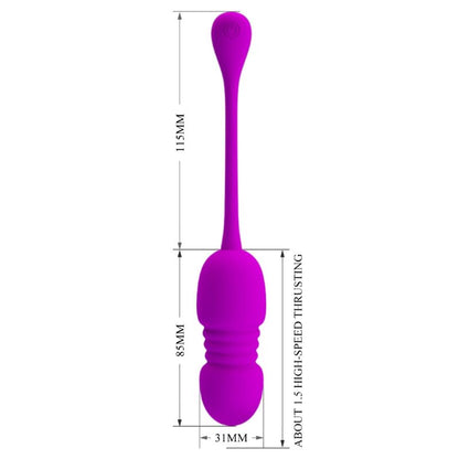 PRETTY LOVE - CALLIE PURPLE RECHARGEABLE VIBRATING EGG - My naughty haven #