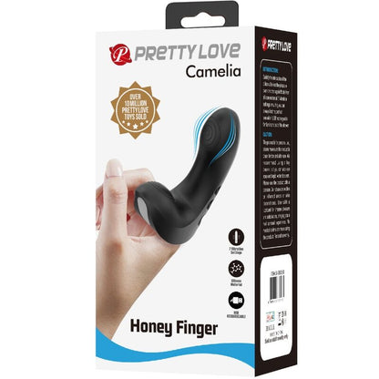 PRETTY LOVE - CAMELIA FINGER VIBRATOR 7 VIBRATIONS BLACK - My naughty haven #