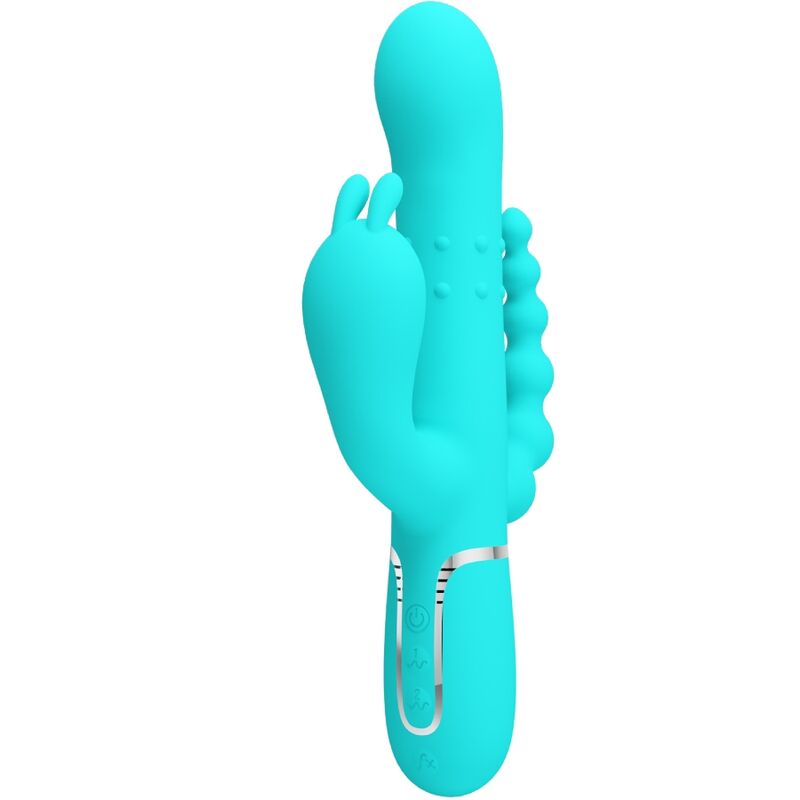 PRETTY LOVE - CAMMY 4 IN 1 MULTIFUNCTION TRIPPLE RABBIT VIBRATOR  BLUE - My naughty haven #