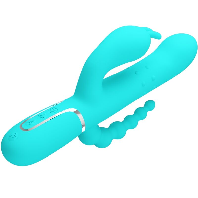 PRETTY LOVE - CAMMY 4 IN 1 MULTIFUNCTION TRIPPLE RABBIT VIBRATOR  BLUE - My naughty haven #