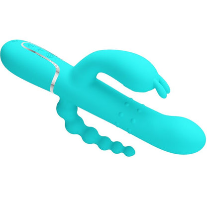 PRETTY LOVE - CAMMY 4 IN 1 MULTIFUNCTION TRIPPLE RABBIT VIBRATOR  BLUE - My naughty haven #
