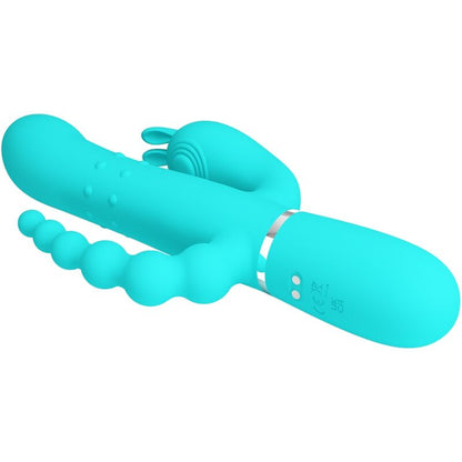 PRETTY LOVE - CAMMY 4 IN 1 MULTIFUNCTION TRIPPLE RABBIT VIBRATOR  BLUE - My naughty haven #